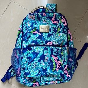 EUC Lilly Pulitzer Turtle Full Size Backpack!